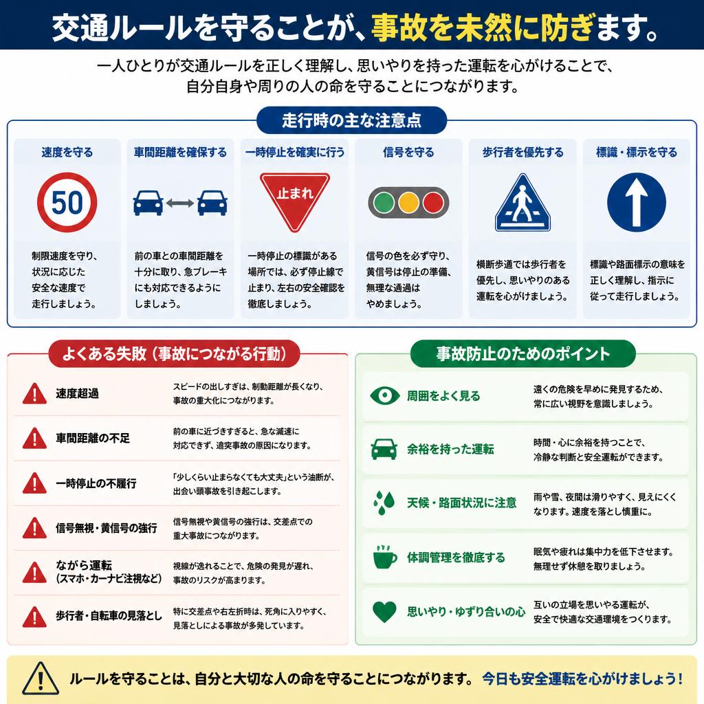 安全に走るための注意点